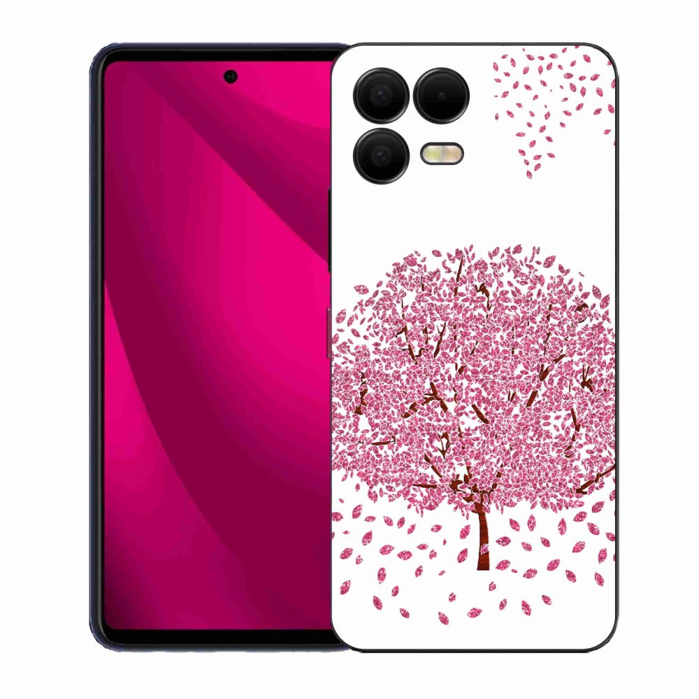 Gelový kryt mmCase na T-Mobile T Phone 3 Pro - kreslený strom s listy