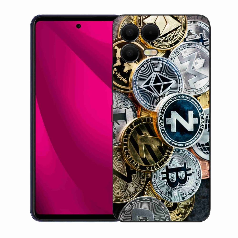 Gelový kryt mmCase na T-Mobile T Phone 3 Pro - kryptoměny