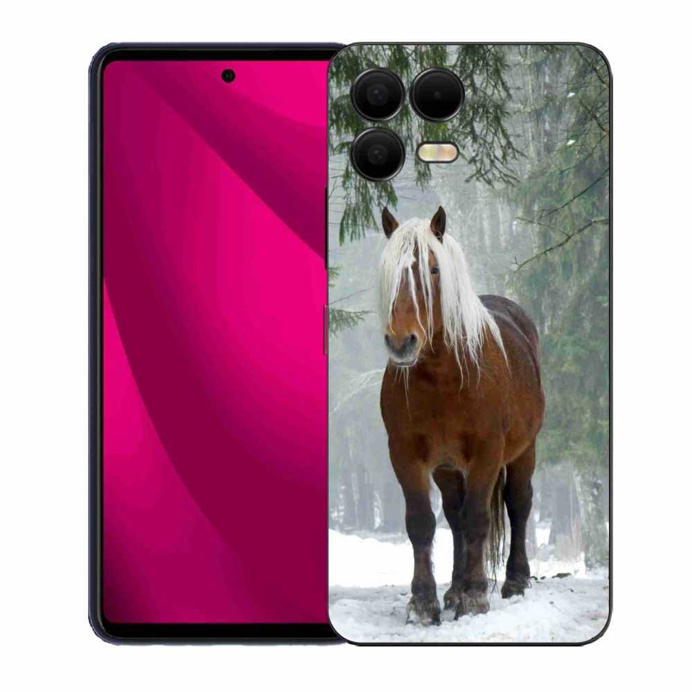 Gelový kryt mmCase na T-Mobile T Phone 3 Pro - kůň v lese