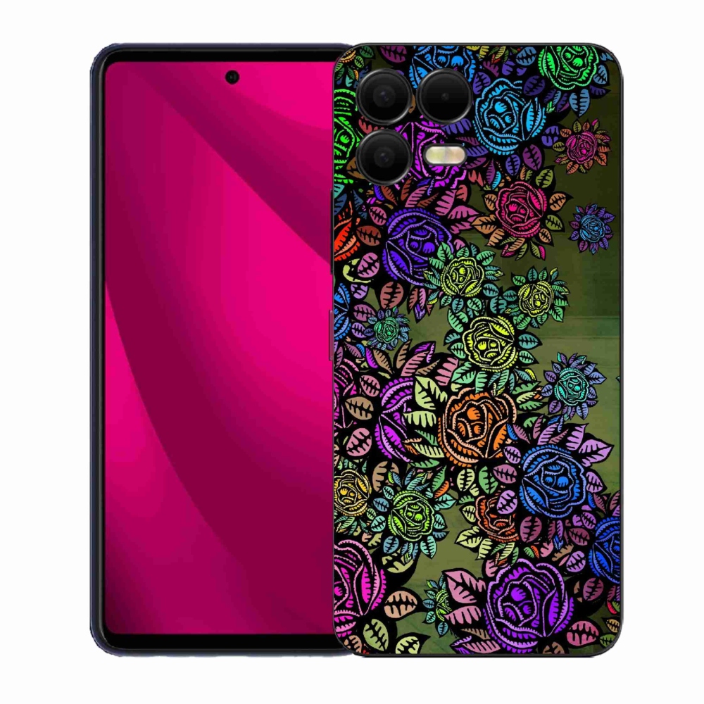 Gelový kryt mmCase na T-Mobile T Phone 3 Pro - květiny 6