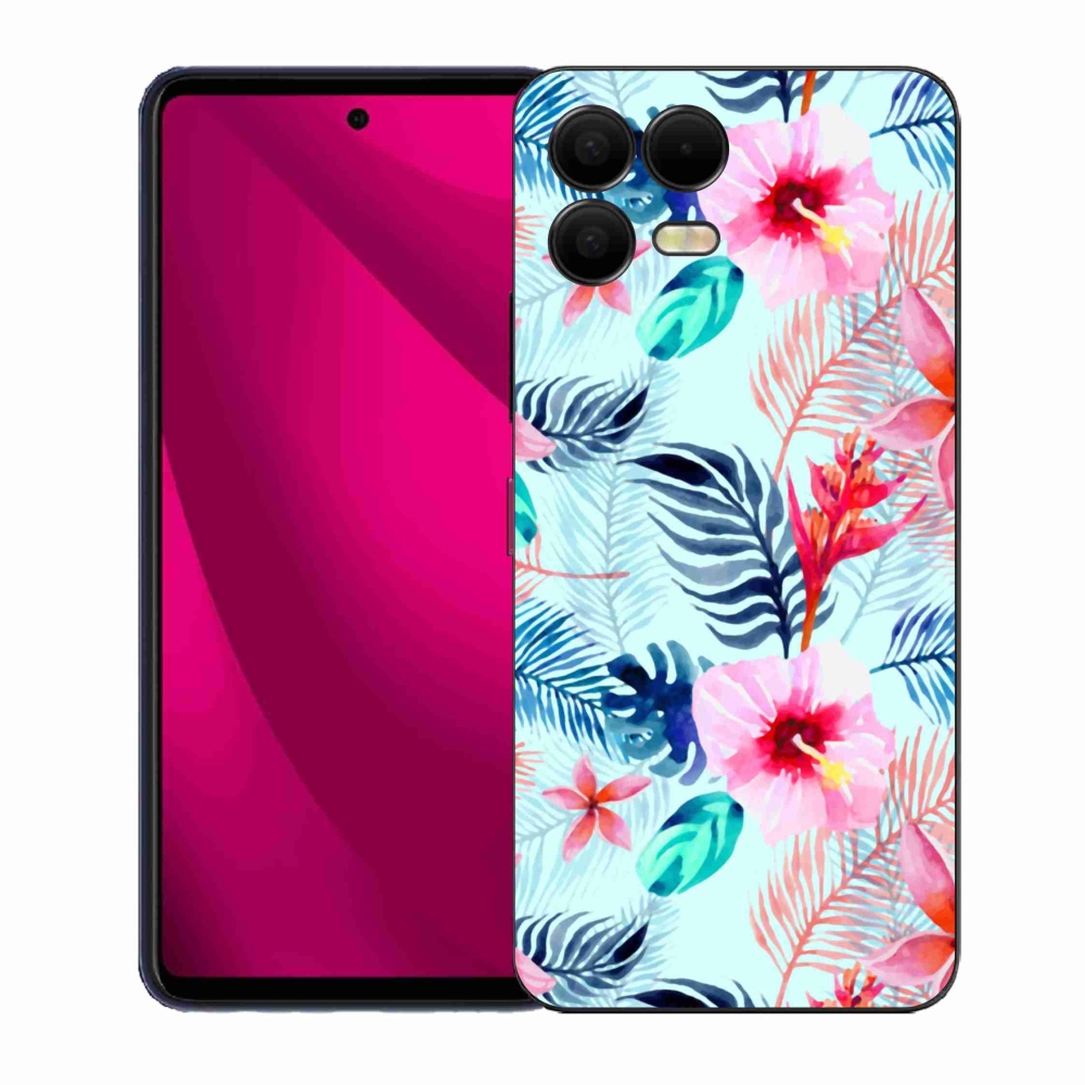Gelový kryt mmCase na T-Mobile T Phone 3 Pro - květiny
