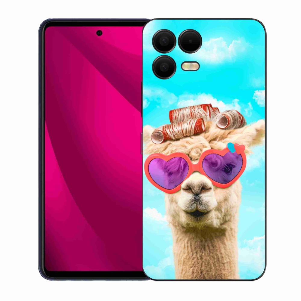 Gelový kryt mmCase na T-Mobile T Phone 3 Pro - lama s brýlemi