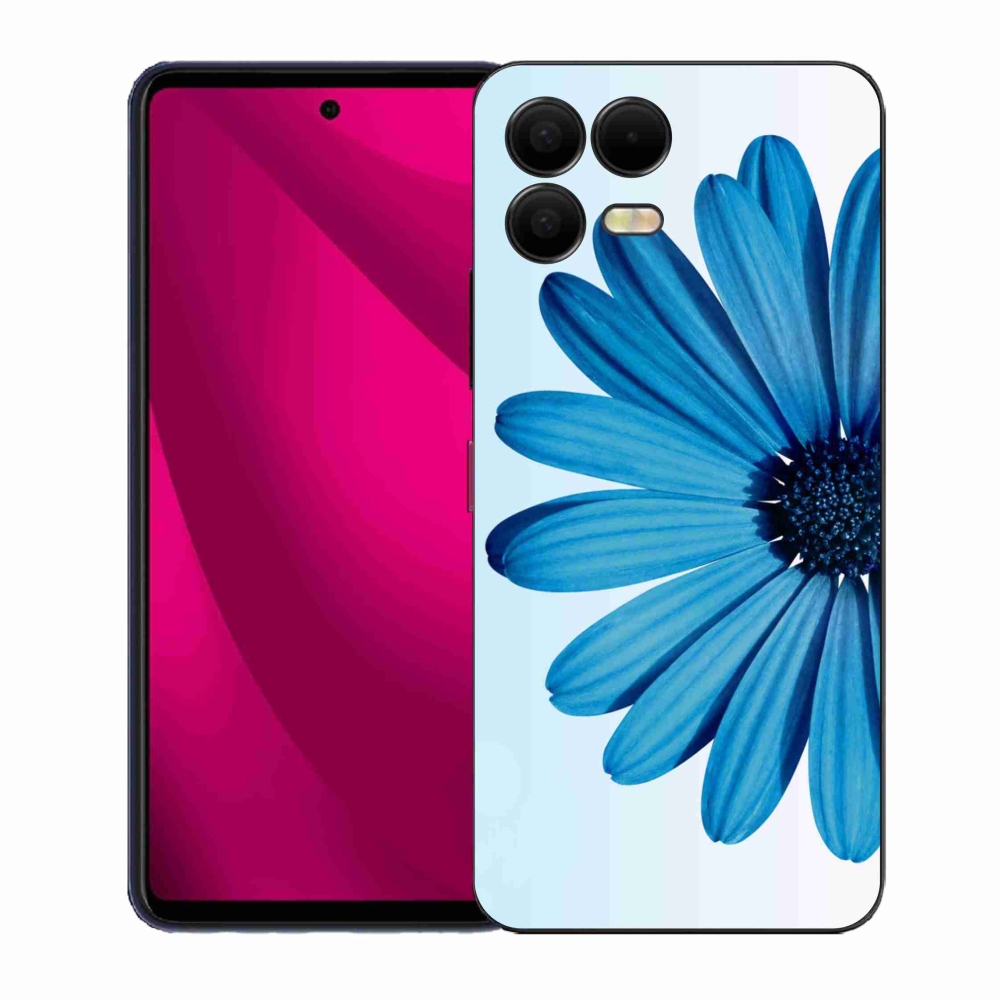 Gelový kryt mmCase na T-Mobile T Phone 3 Pro - modrá kopretina