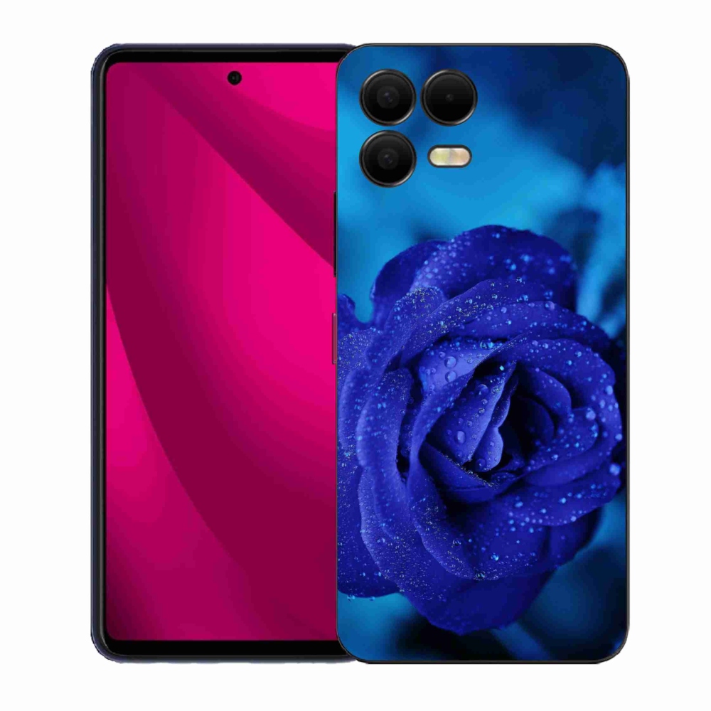 Gelový kryt mmCase na T-Mobile T Phone 3 Pro - modrá růže