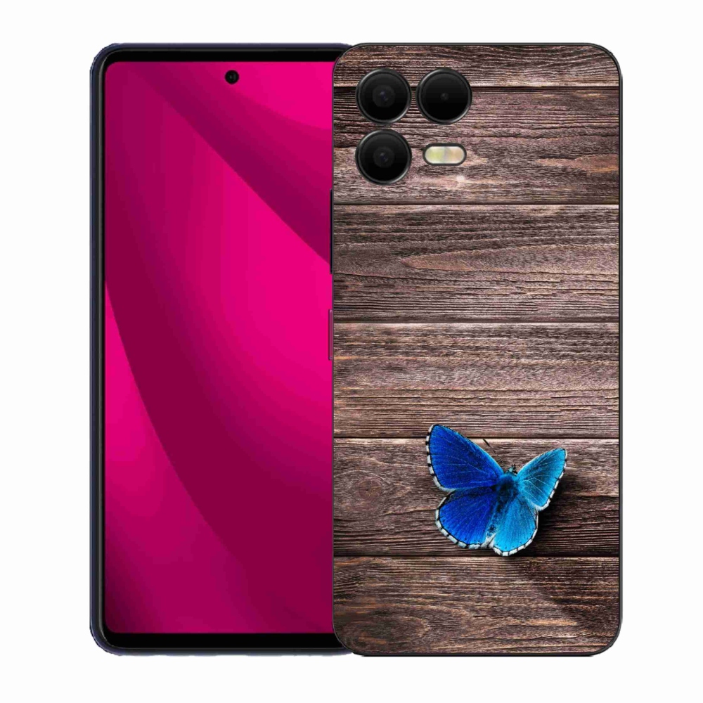 Gelový kryt mmCase na T-Mobile T Phone 3 Pro - modrý motýl 1