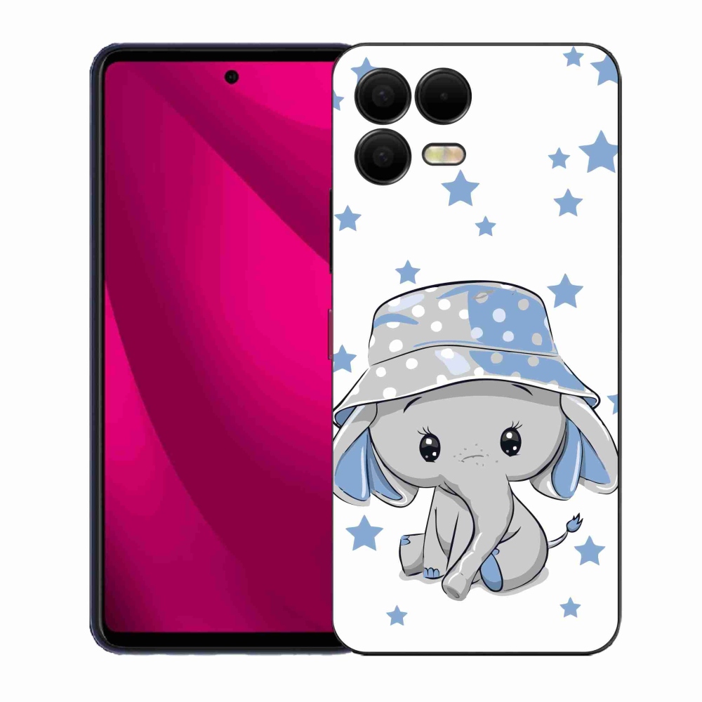 Gelový kryt mmCase na T-Mobile T Phone 3 Pro - modrý slon