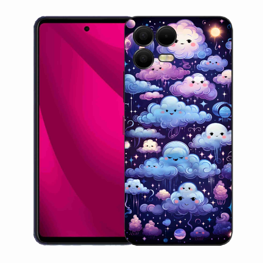 Gelový kryt mmCase na T-Mobile T Phone 3 Pro - mráčky