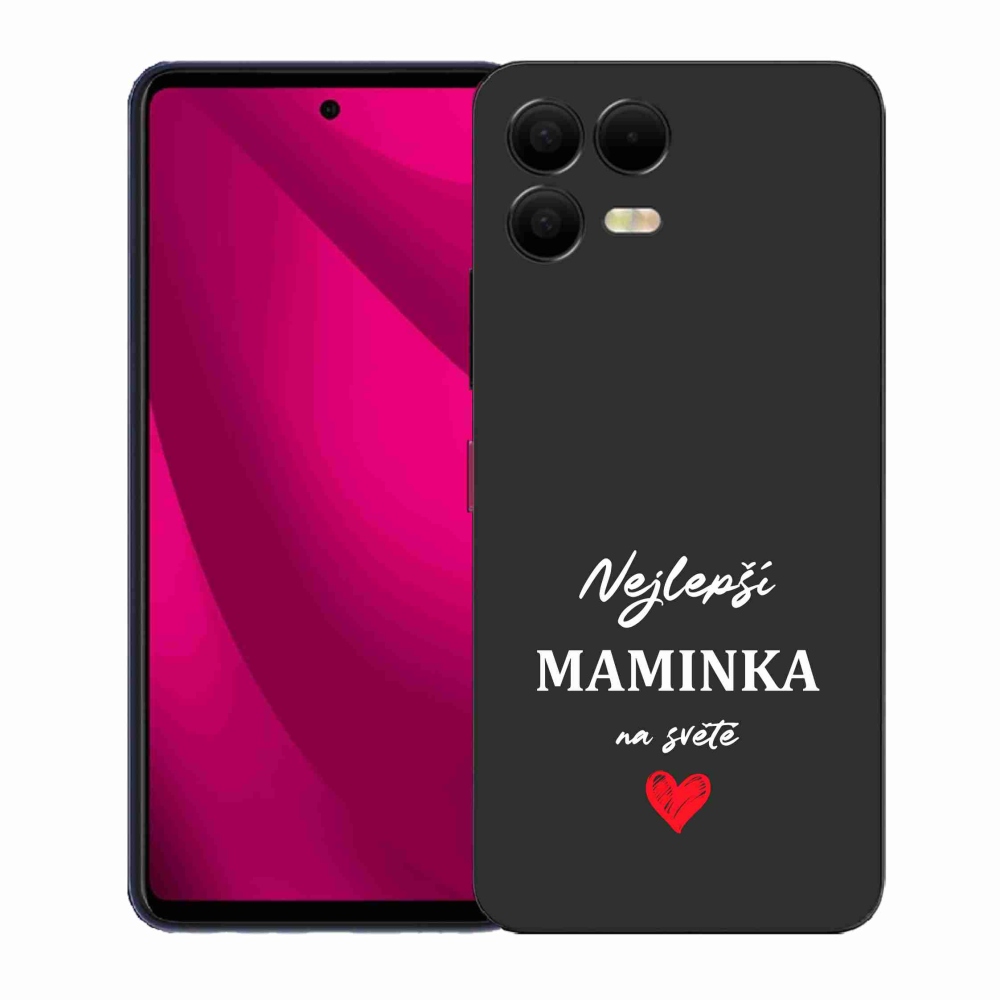 Gelový kryt mmCase na T-Mobile T Phone 3 Pro - nejlepší maminka 1 černé pozadí
