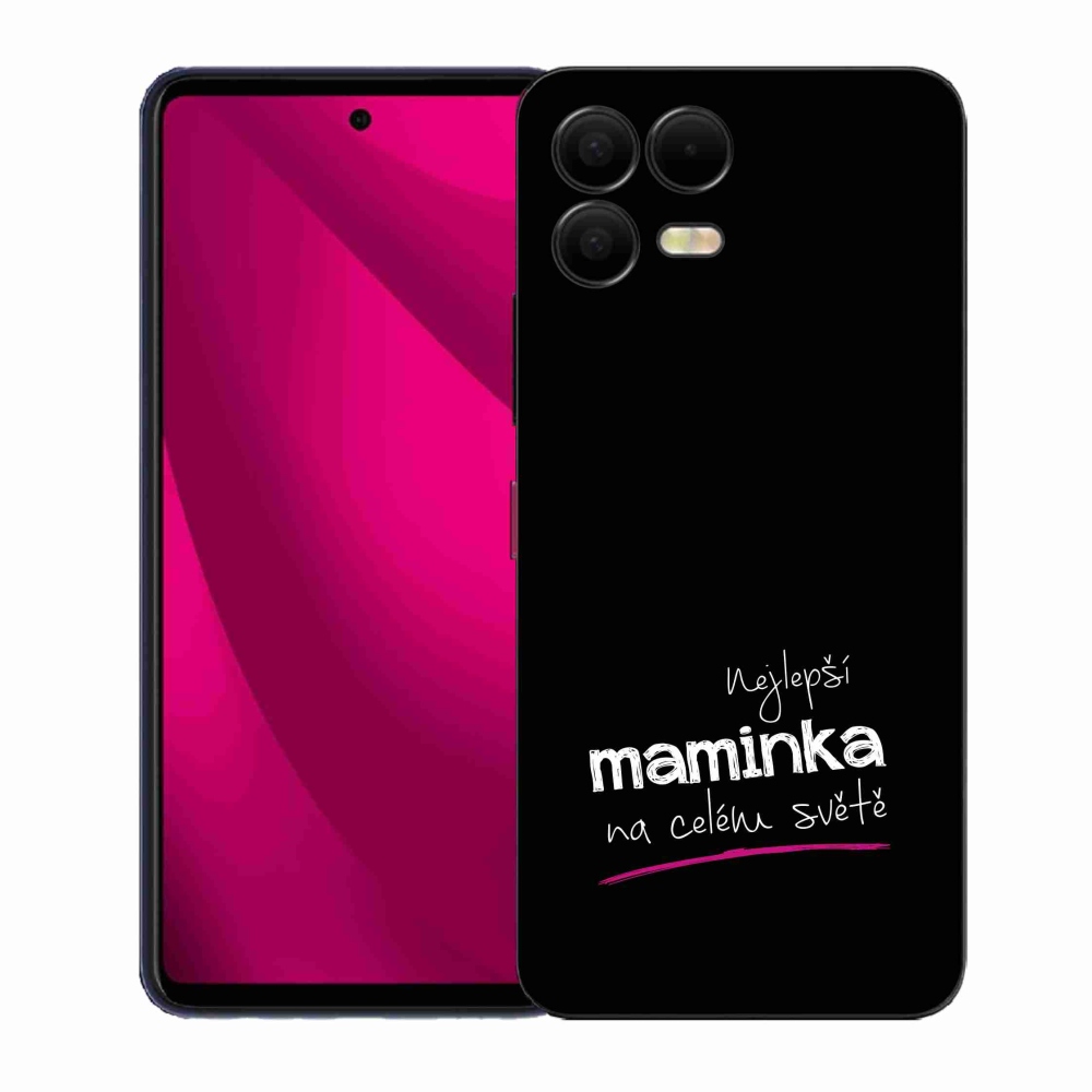 Gelový kryt mmCase na T-Mobile T Phone 3 Pro - nejlepší maminka 4 černé pozadí