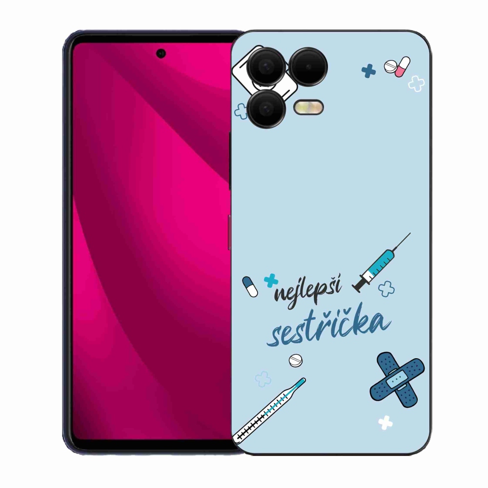 Gelový kryt mmCase na T-Mobile T Phone 3 Pro - nejlepší sestřička modré pozadí