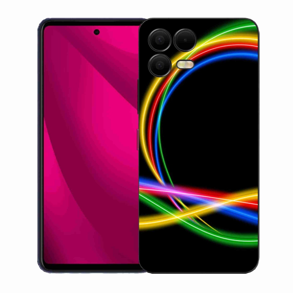 Gelový kryt mmCase na T-Mobile T Phone 3 Pro - neonové kruhy