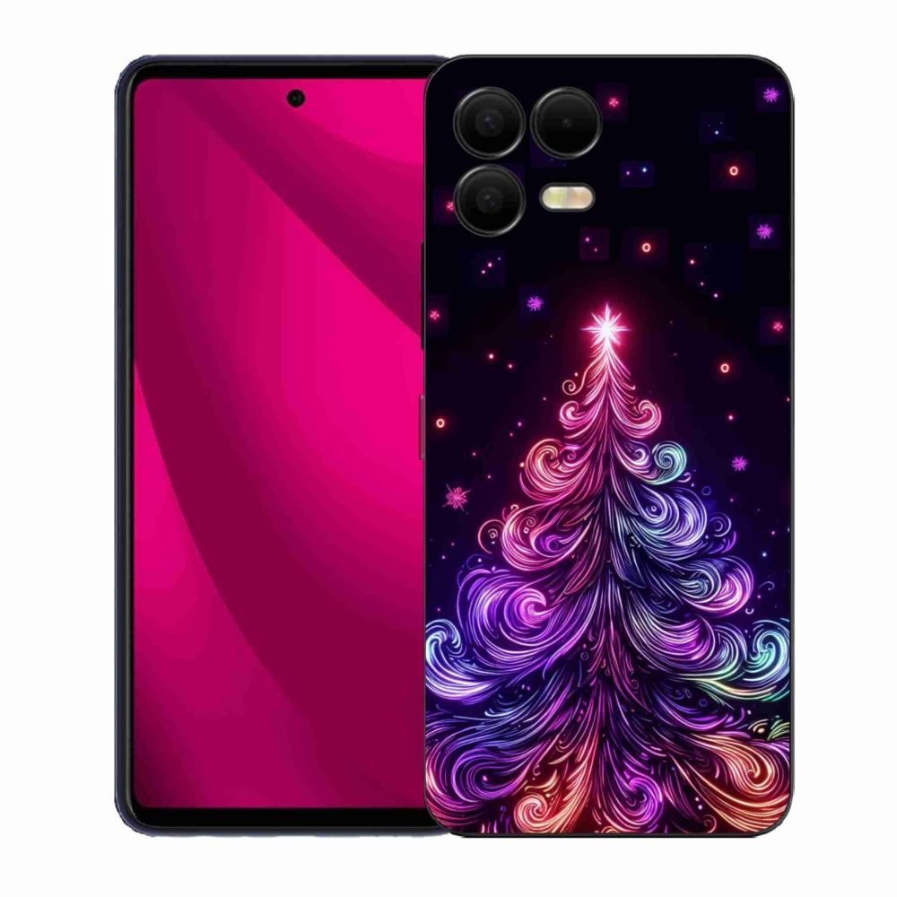 Gelový kryt mmCase na T-Mobile T Phone 3 Pro - neonový vánoční stromek 1
