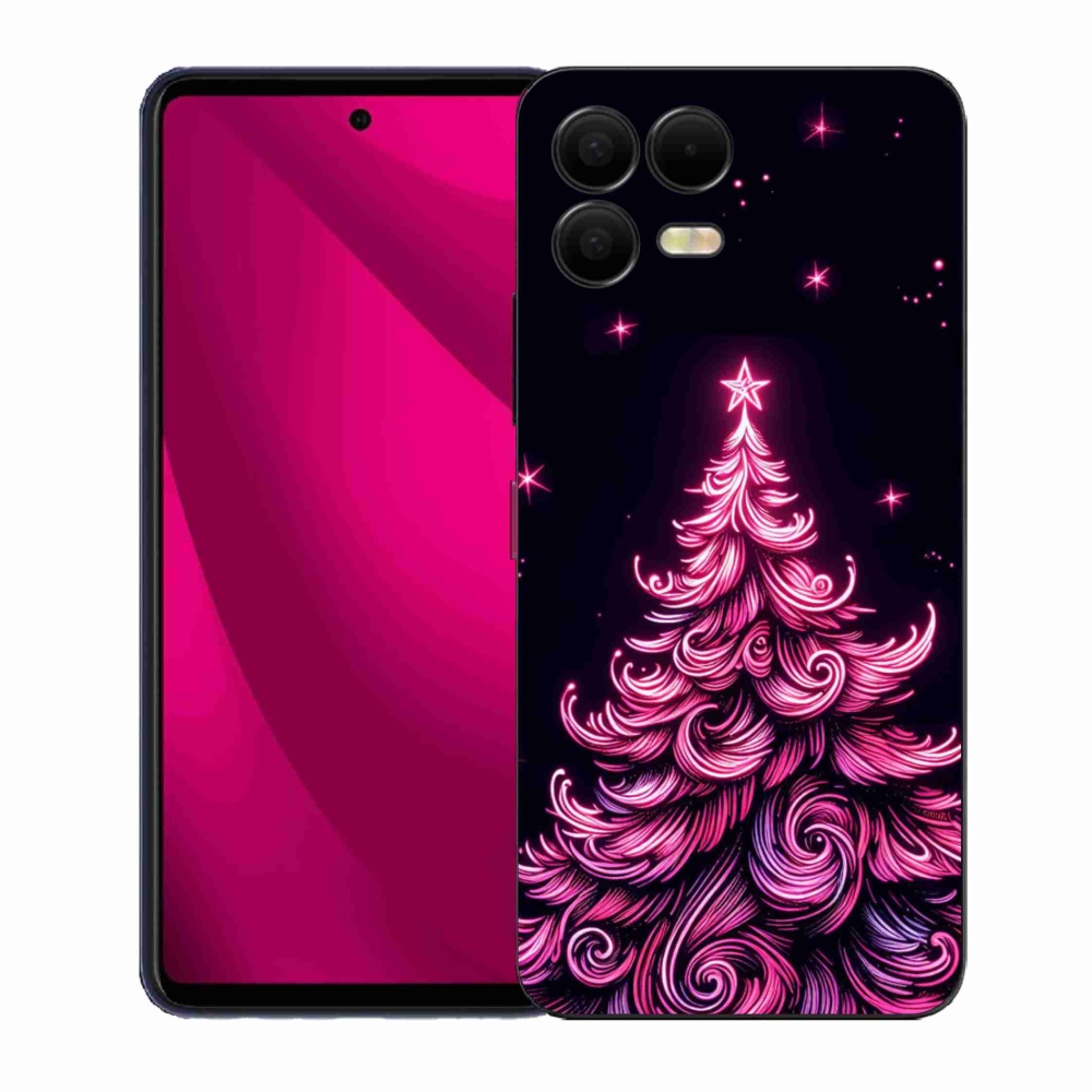 Gelový kryt mmCase na T-Mobile T Phone 3 Pro - neonový vánoční stromek 2