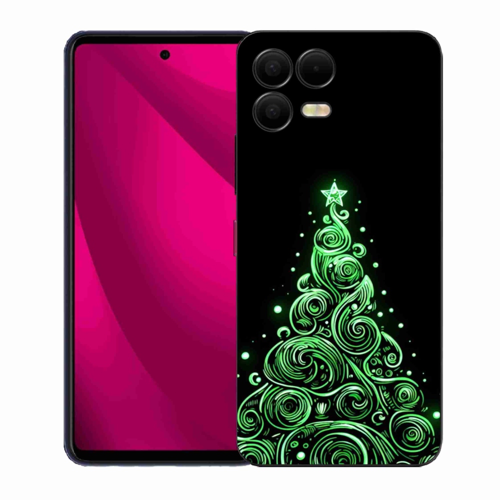 Gelový kryt mmCase na T-Mobile T Phone 3 Pro - neonový vánoční stromek 3