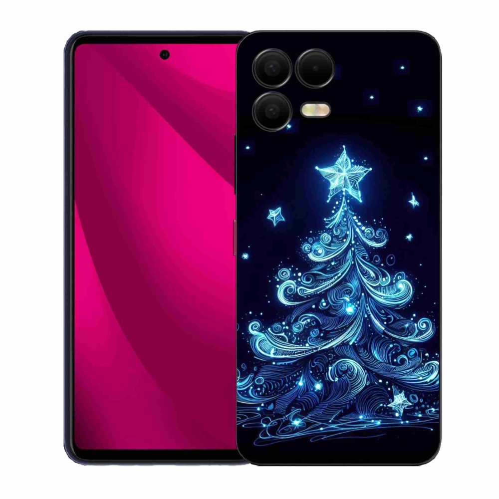 Gelový kryt mmCase na T-Mobile T Phone 3 Pro - neonový vánoční stromek 4