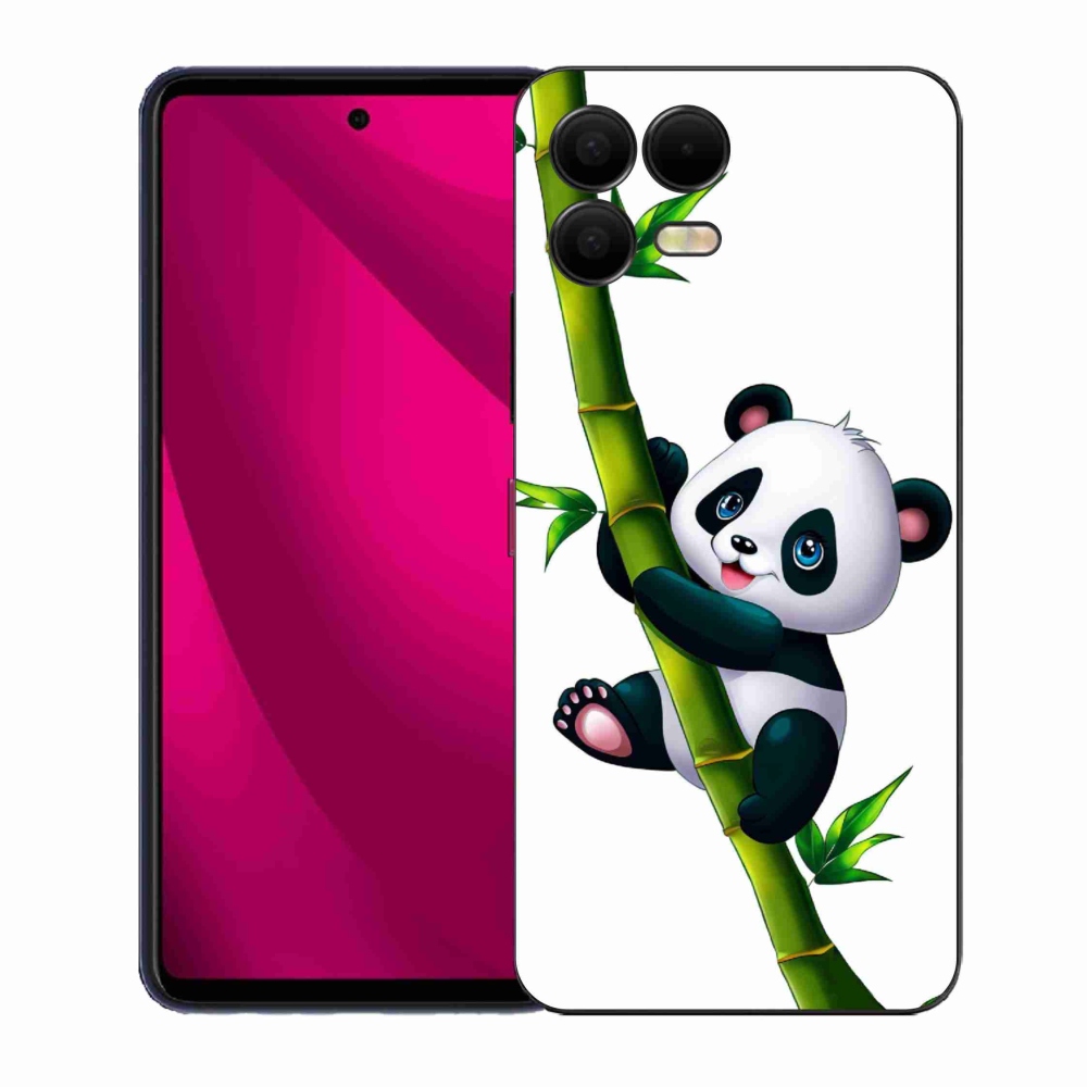 Gelový kryt mmCase na T-Mobile T Phone 3 Pro - panda na bambusu