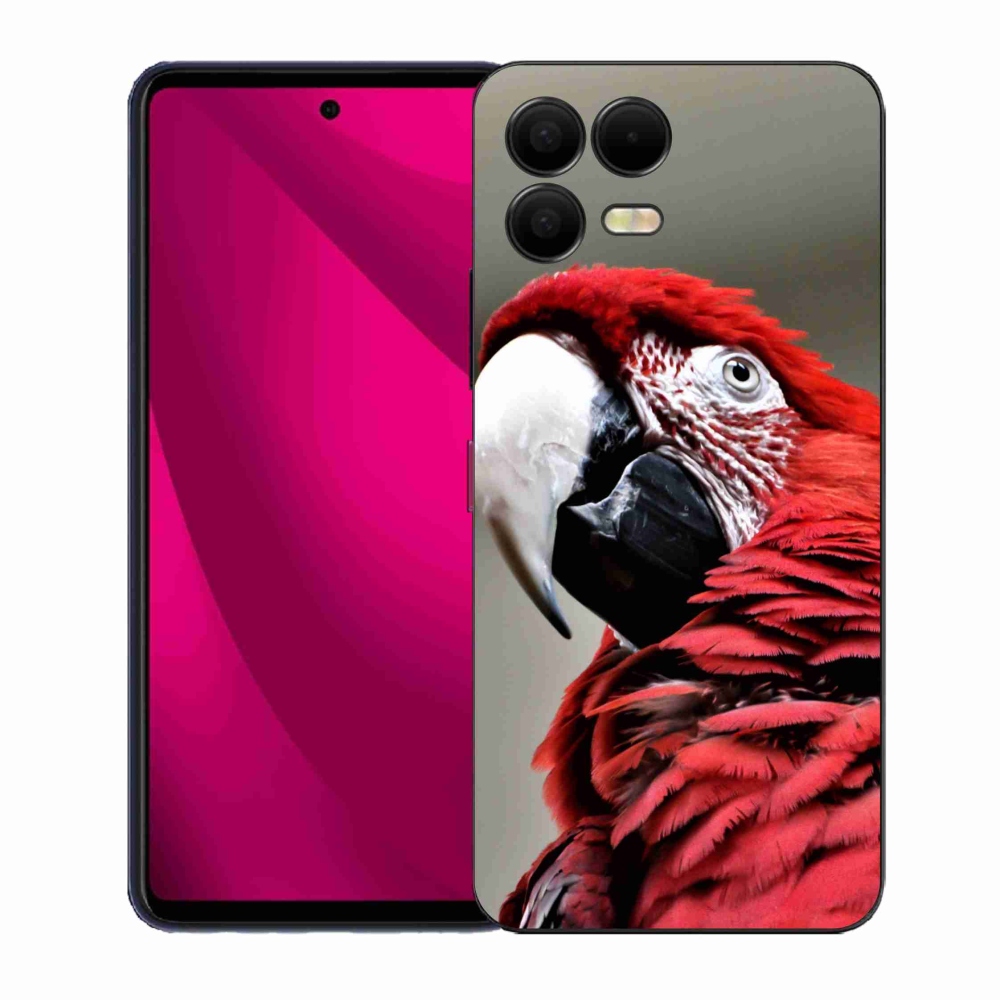Gelový kryt mmCase na T-Mobile T Phone 3 Pro - papoušek ara červený