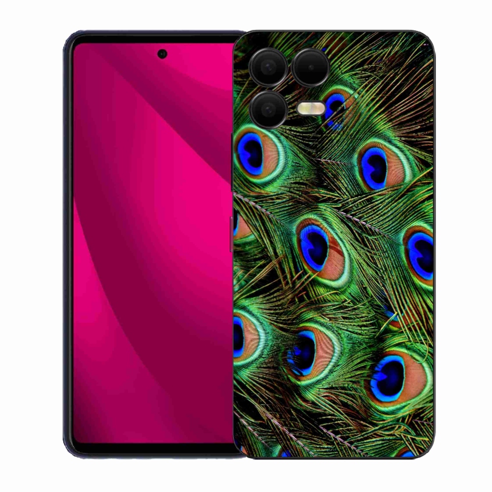 Gelový kryt mmCase na T-Mobile T Phone 3 Pro - paví peří