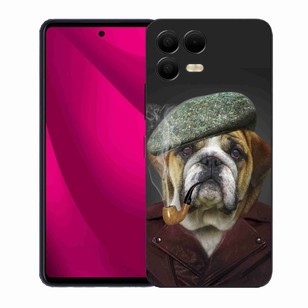 Gelový kryt mmCase na T-Mobile T Phone 3 Pro - pes s fajfkou