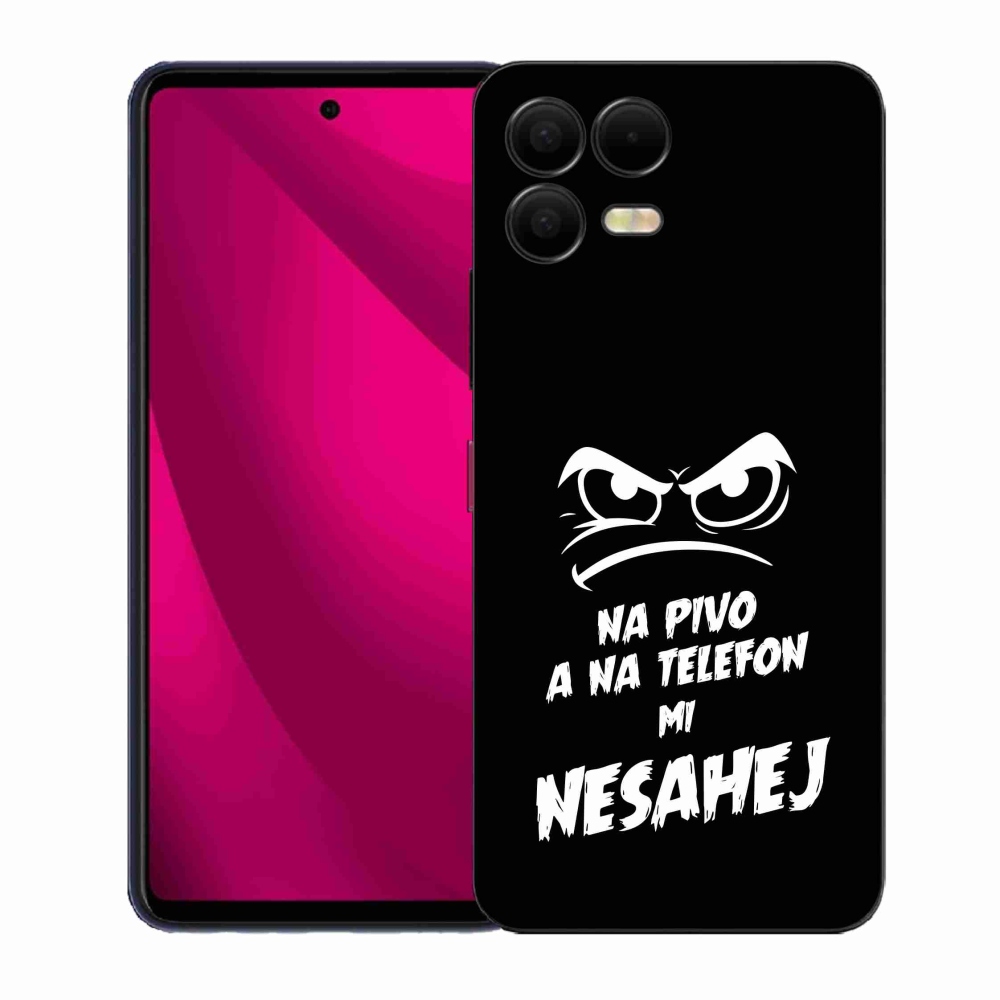 Gelový kryt mmCase na T-Mobile T Phone 3 Pro - pivní motiv 2 černé pozadí