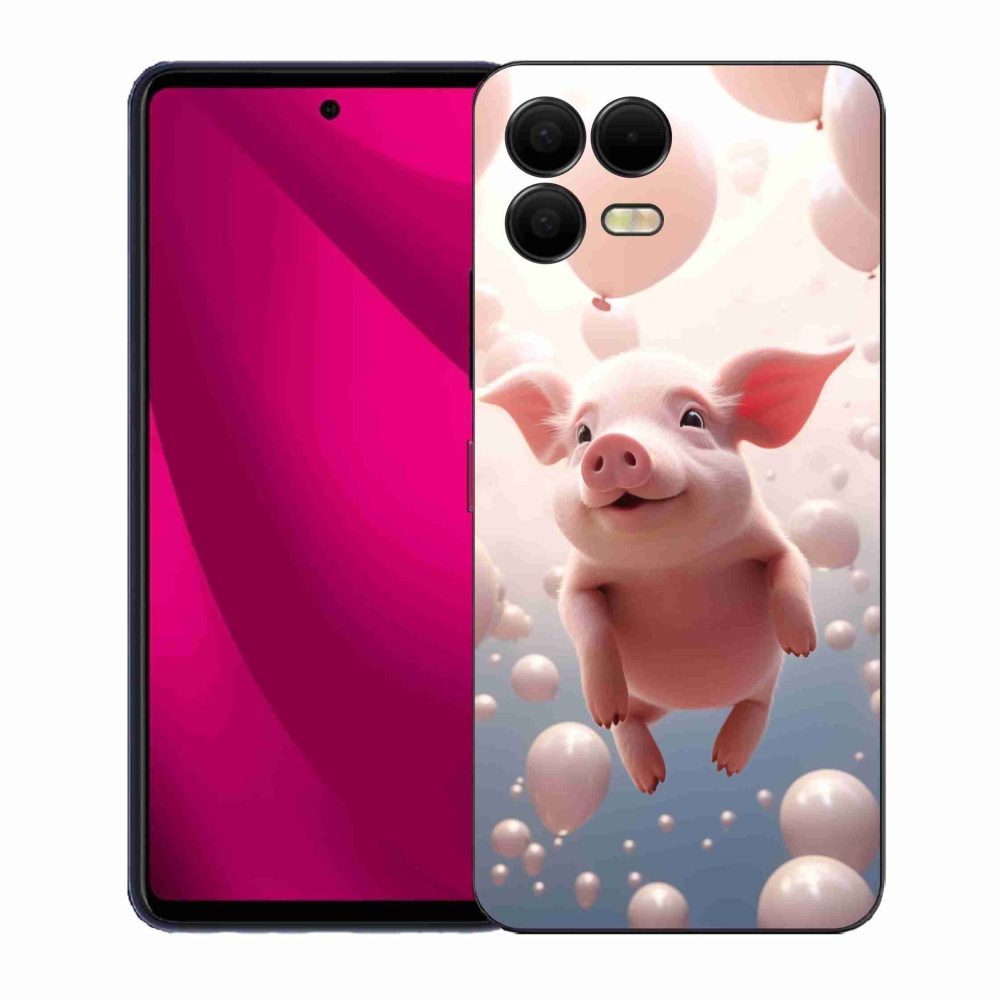Gelový kryt mmCase na T-Mobile T Phone 3 Pro - prasátko s balónky
