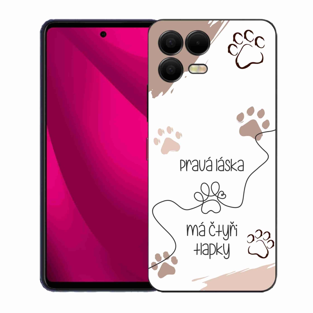 Gelový kryt mmCase na T-Mobile T Phone 3 Pro - psí motiv 1 bílé pozadí