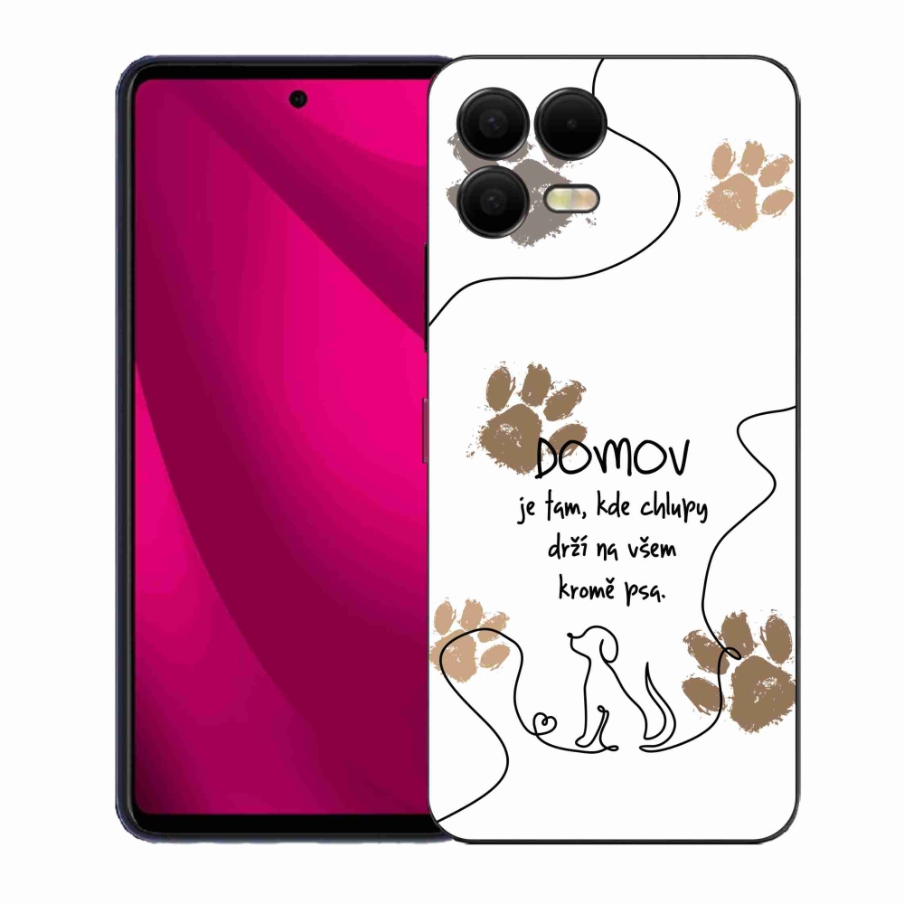 Gelový kryt mmCase na T-Mobile T Phone 3 Pro - psí motiv bílé pozadí