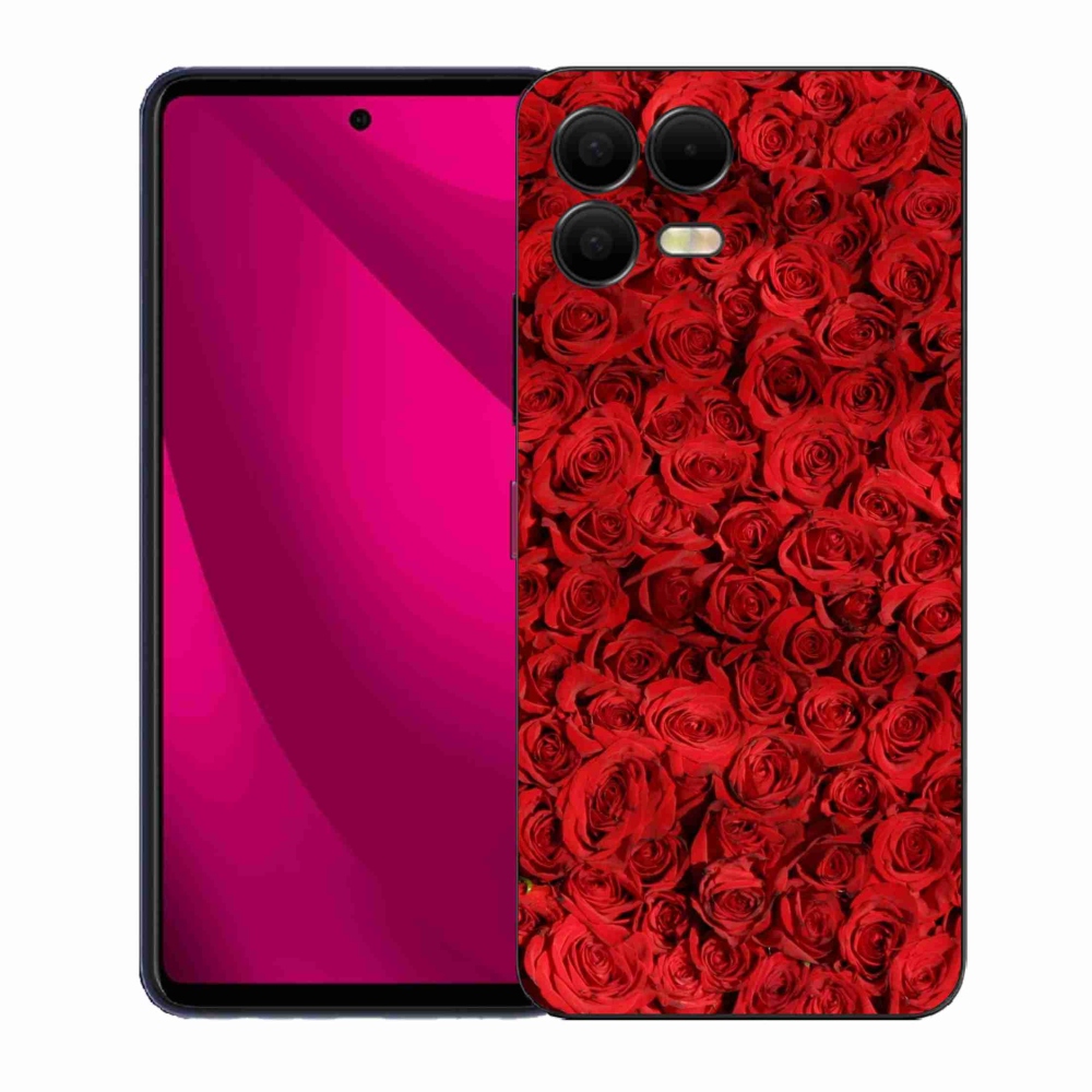 Gelový kryt mmCase na T-Mobile T Phone 3 Pro - růže