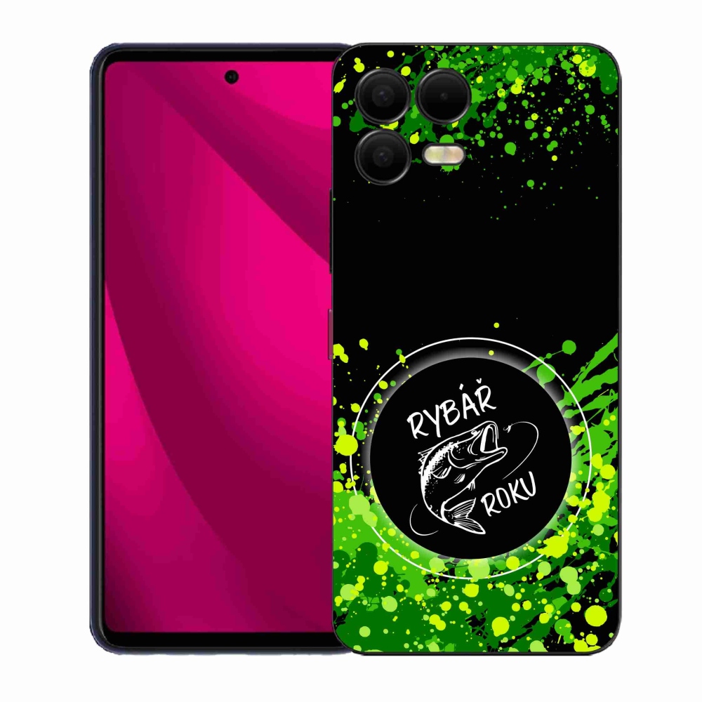 Gelový kryt mmCase na T-Mobile T Phone 3 Pro - rybář roku černé pozadí