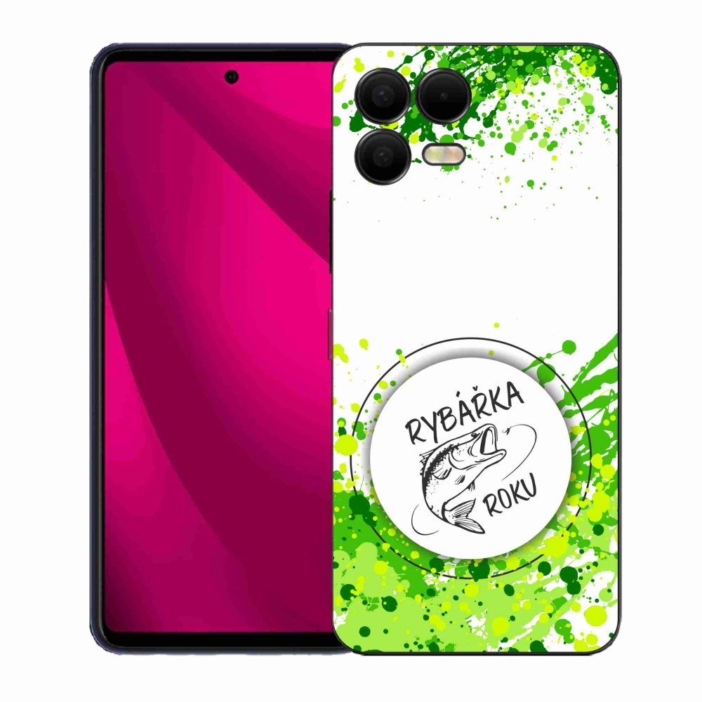 Gelový kryt mmCase na T-Mobile T Phone 3 Pro - rybářka roku bílé pozadí