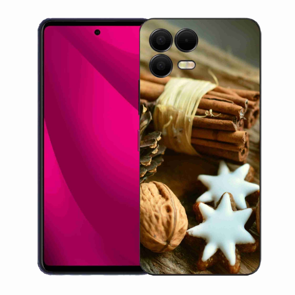 Gelový kryt mmCase na T-Mobile T Phone 3 Pro - skořice a perníčky