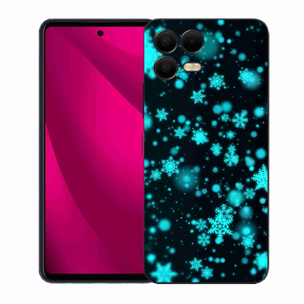 Gelový kryt mmCase na T-Mobile T Phone 3 Pro - sněhové vločky 1