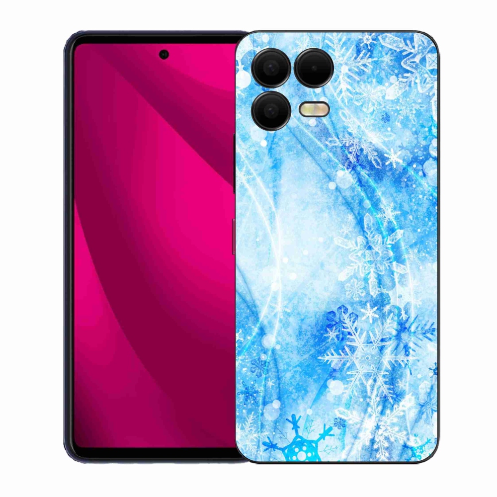 Gelový kryt mmCase na T-Mobile T Phone 3 Pro - sněhové vločky