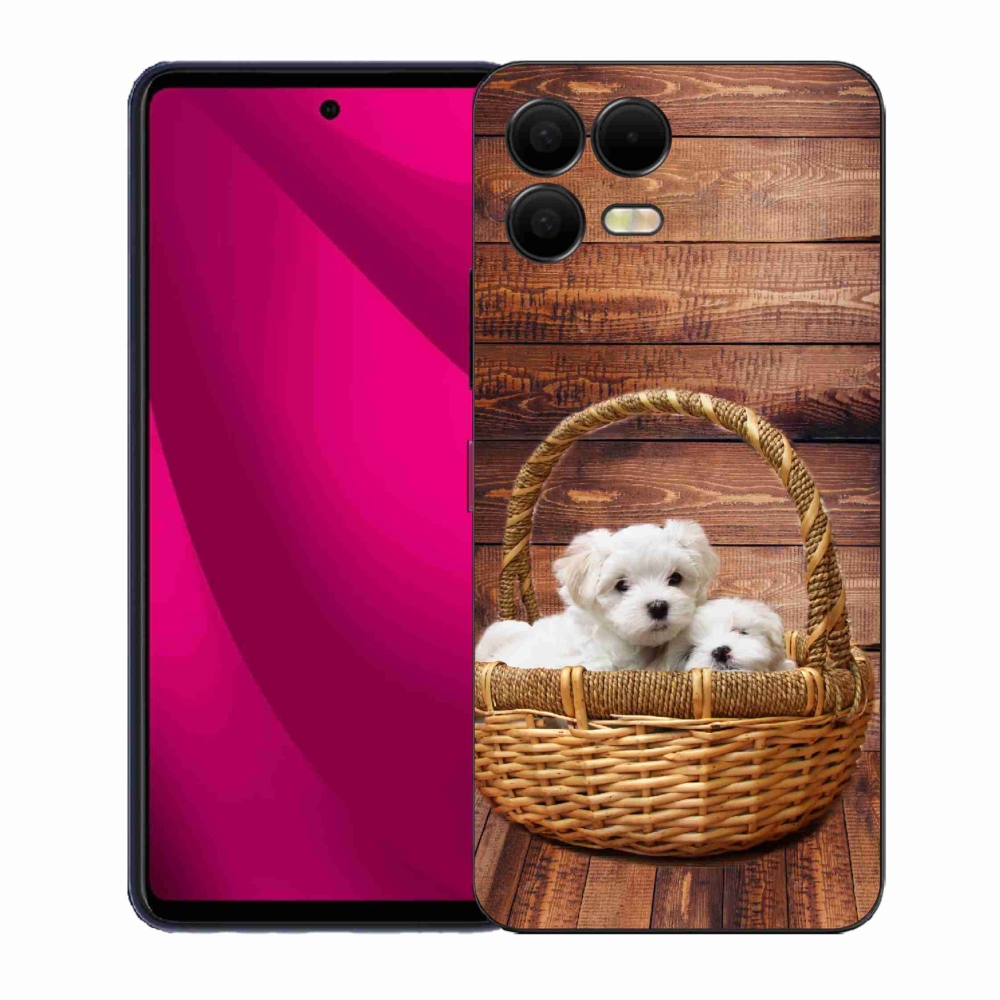 Gelový kryt mmCase na T-Mobile T Phone 3 Pro - štěňátka