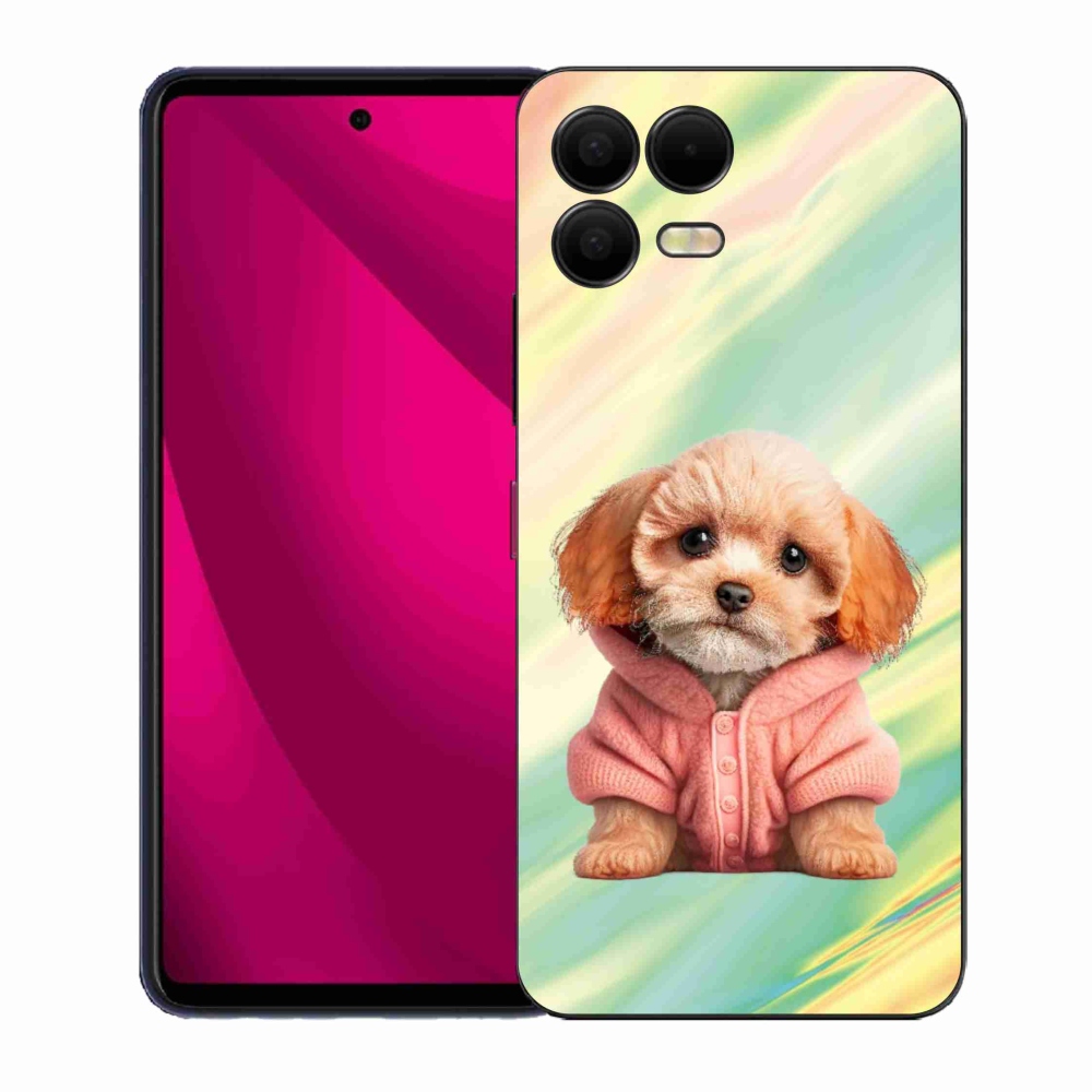 Gelový kryt mmCase na T-Mobile T Phone 3 Pro - štěně ve svetru