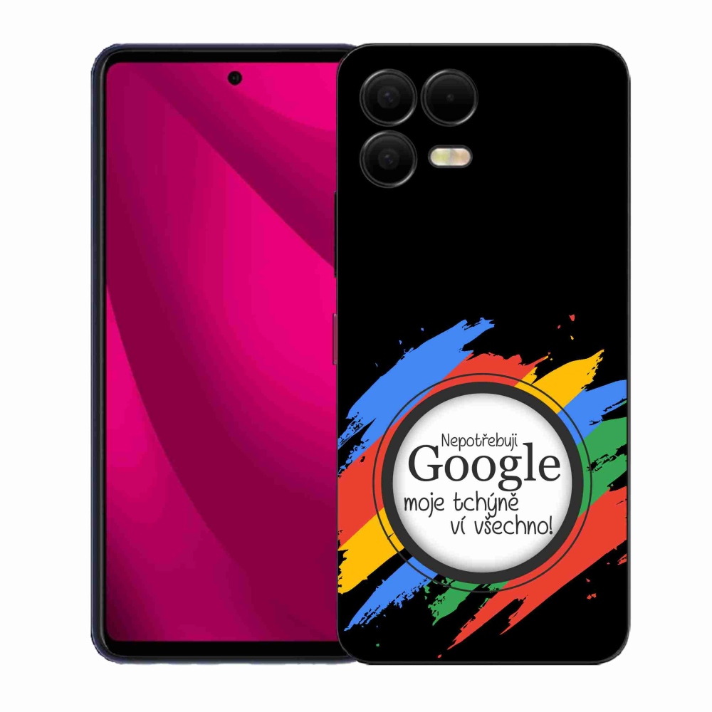 Gelový kryt mmCase na T-Mobile T Phone 3 Pro - tchýně ví všechno černé pozadí