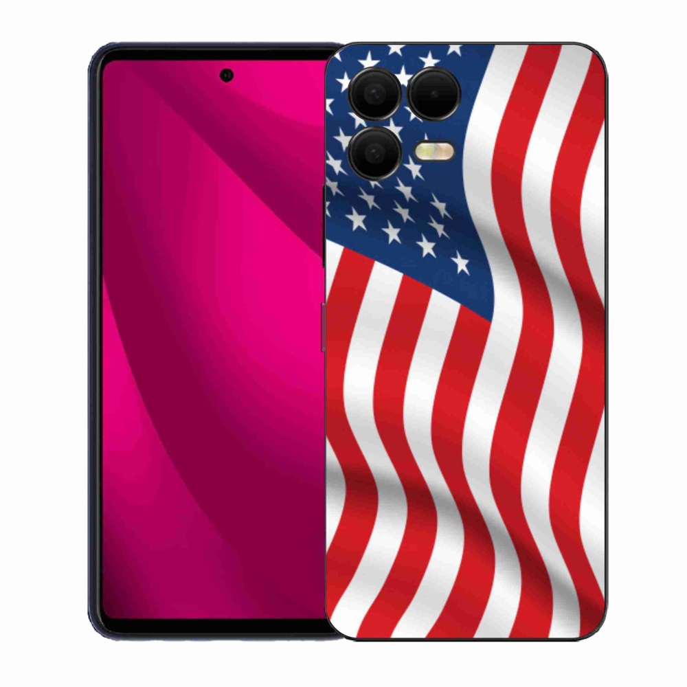 Gelový kryt mmCase na T-Mobile T Phone 3 Pro - USA vlajka