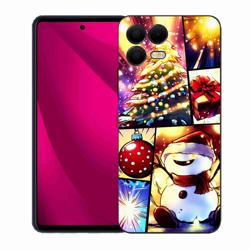 Gelový kryt mmCase na T-Mobile T Phone 3 Pro - vánoční motivy 1