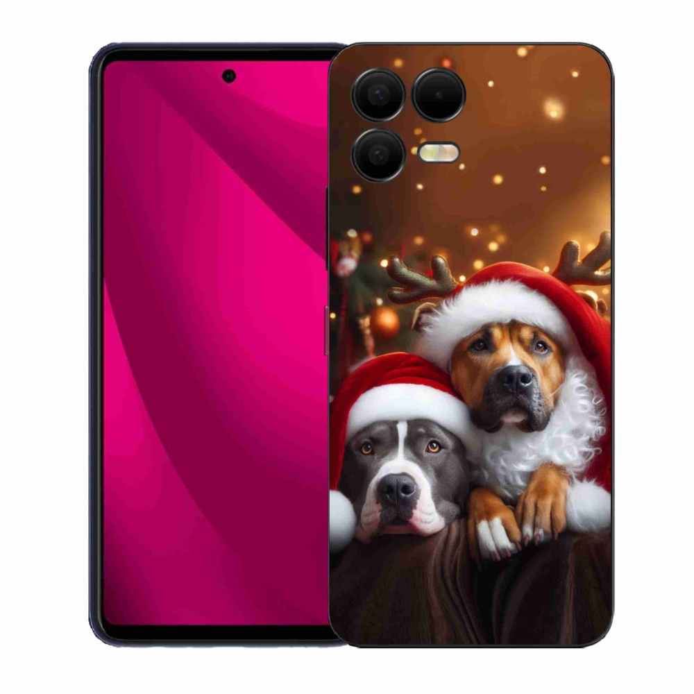 Gelový kryt mmCase na T-Mobile T Phone 3 Pro - vánoční psi