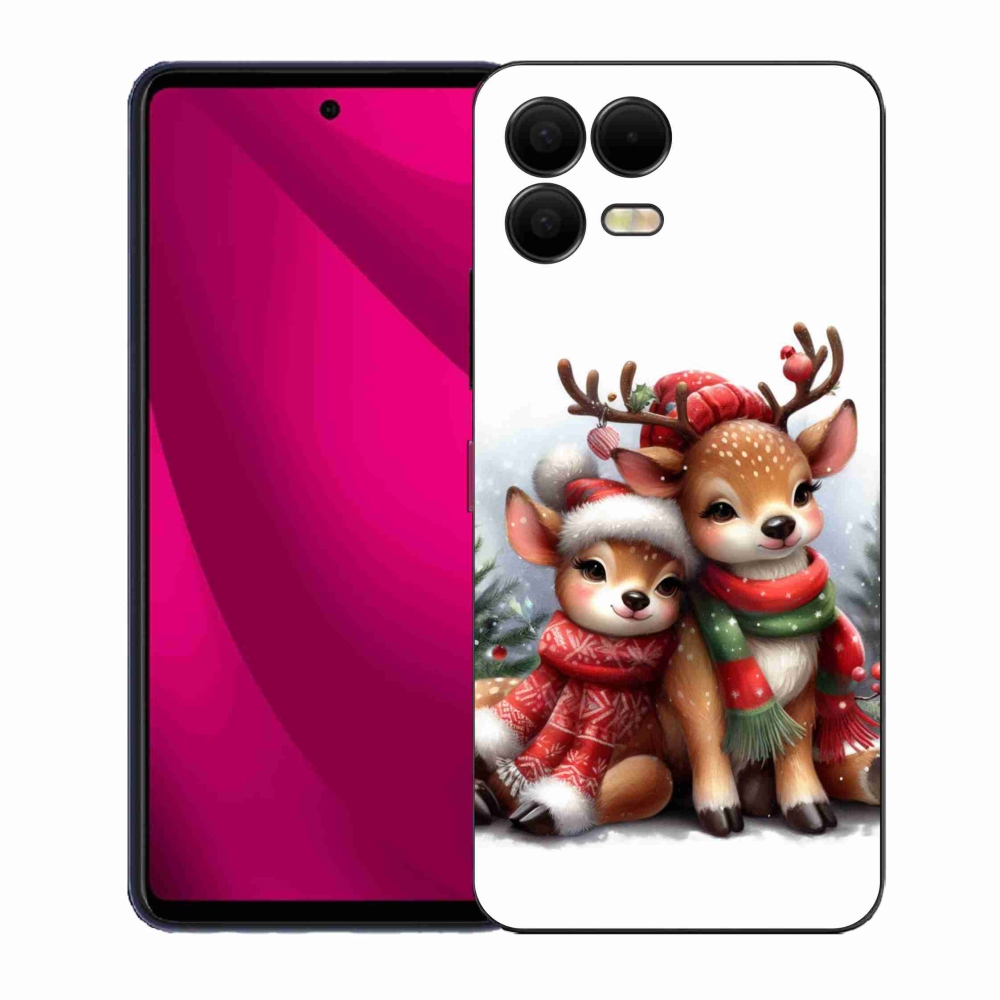 Gelový kryt mmCase na T-Mobile T Phone 3 Pro - vánoční sobi