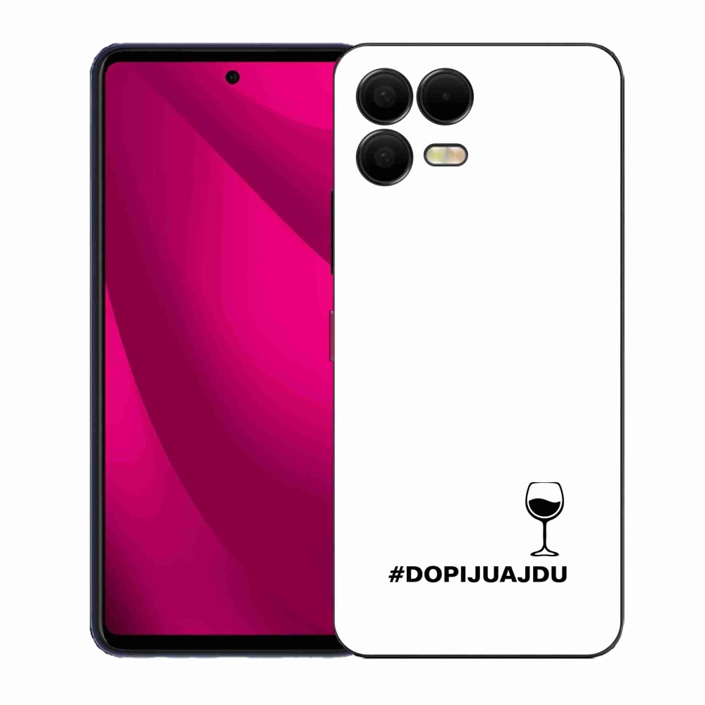 Gelový kryt mmCase na T-Mobile T Phone 3 Pro - vinný motiv bílé pozadí