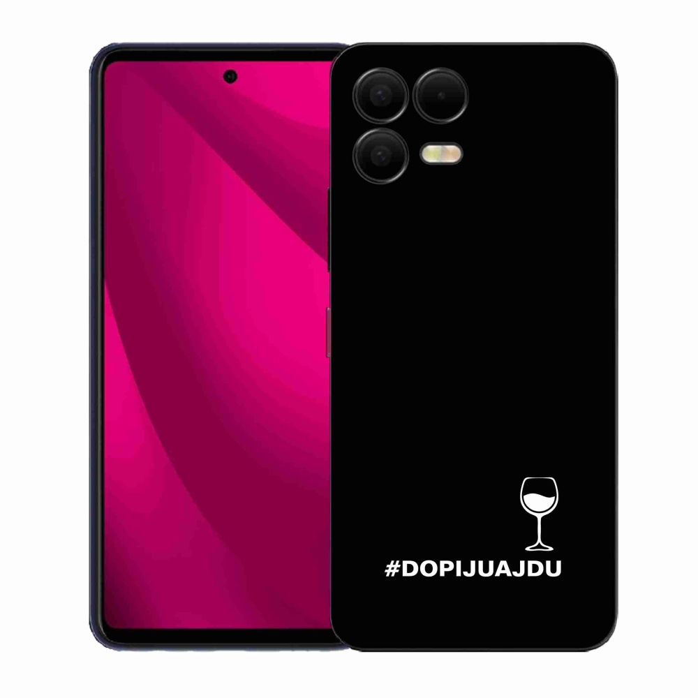 Gelový kryt mmCase na T-Mobile T Phone 3 Pro - vinný motiv černé pozadí