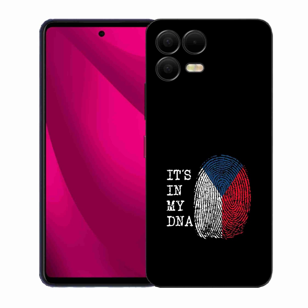 Gelový kryt mmCase na T-Mobile T Phone 3 Pro - vlajka otisk prstu černé pozadí