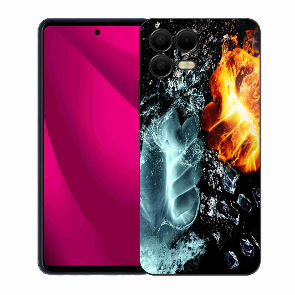 Gelový kryt mmCase na T-Mobile T Phone 3 Pro - voda a oheň