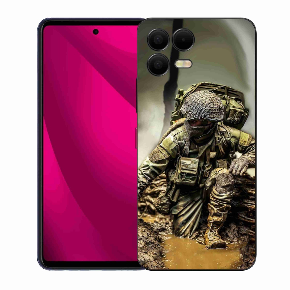 Gelový kryt mmCase na T-Mobile T Phone 3 Pro - voják