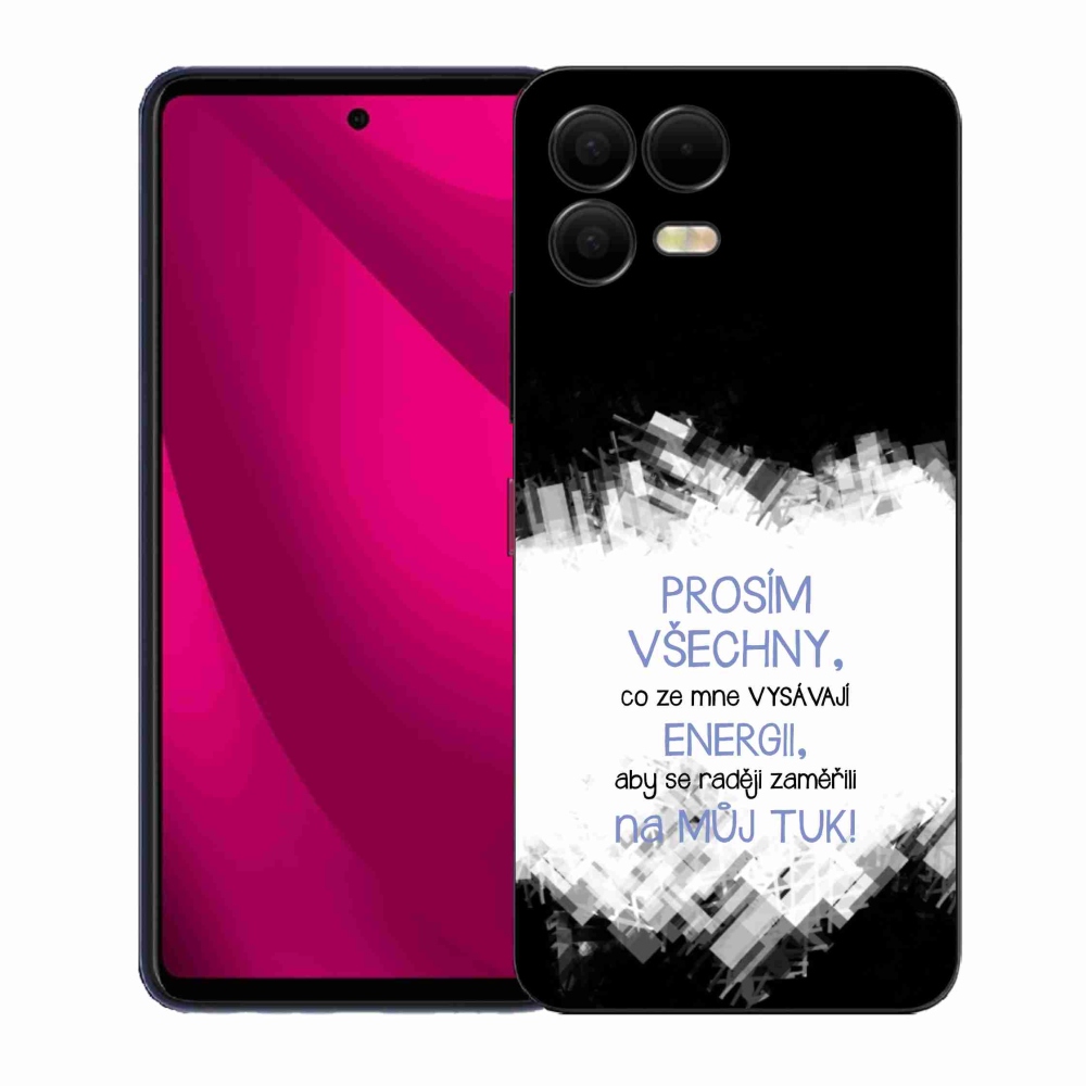 Gelový kryt mmCase na T-Mobile T Phone 3 Pro - vtipný text 1 modrý
