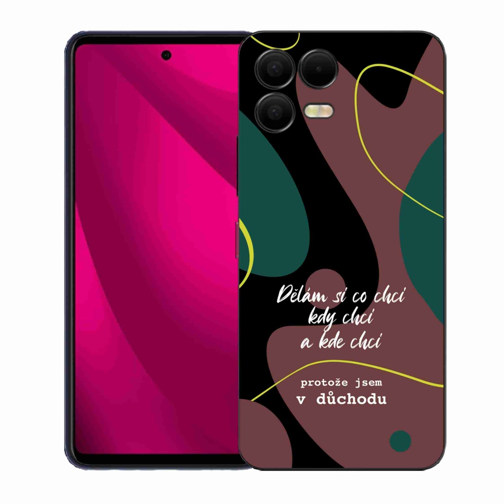 Gelový kryt mmCase na T-Mobile T Phone 3 Pro - vtipný text 10 černé pozadí