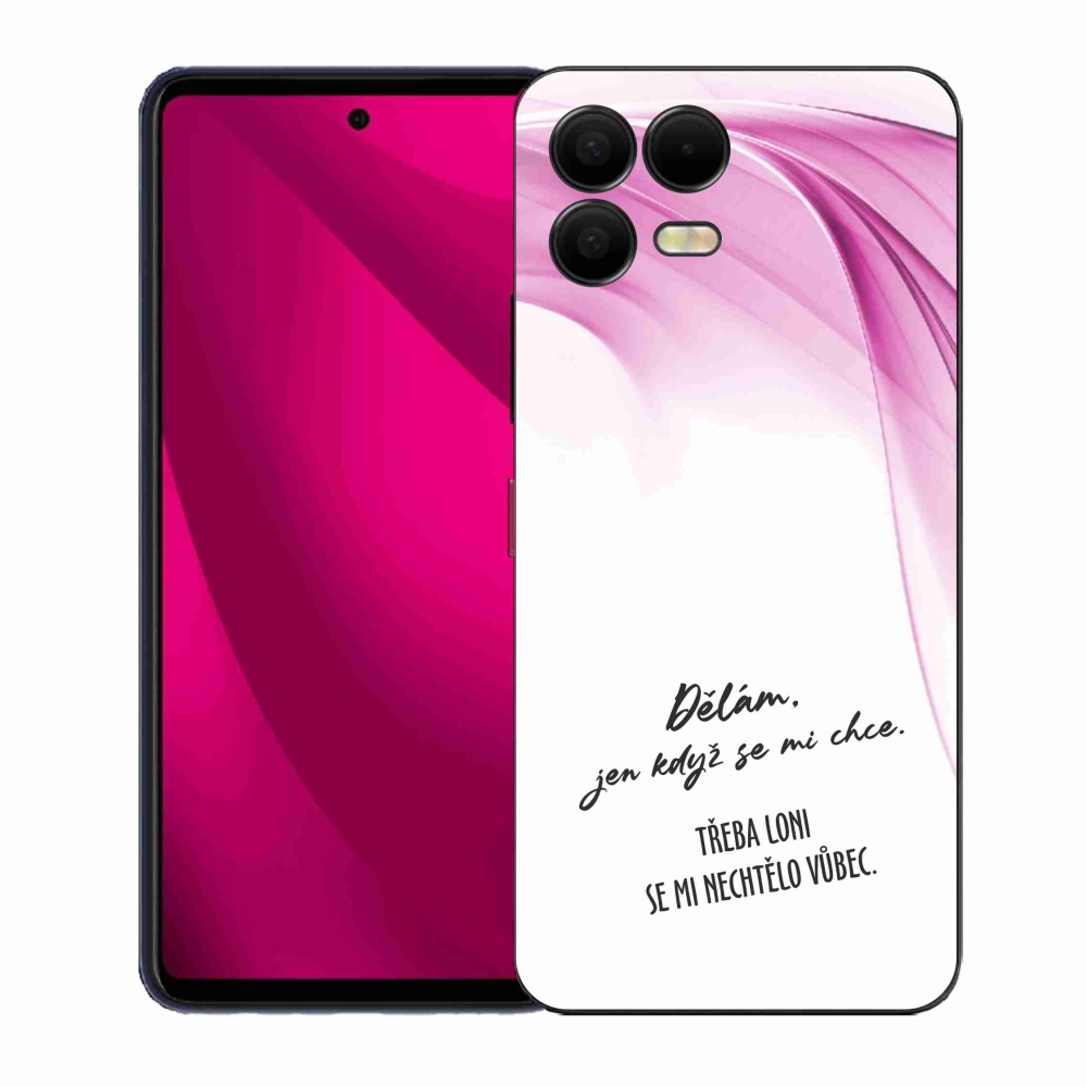 Gelový kryt mmCase na T-Mobile T Phone 3 Pro - vtipný text 12 bílé pozadí