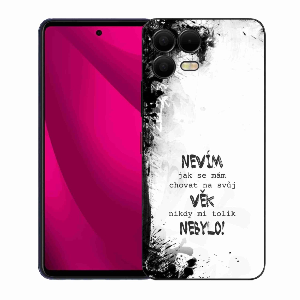 Gelový kryt mmCase na T-Mobile T Phone 3 Pro - vtipný text 14 bílé pozadí