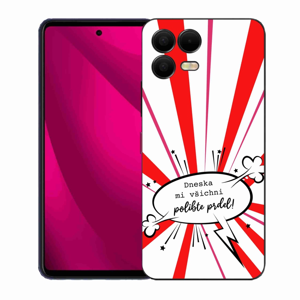 Gelový kryt mmCase na T-Mobile T Phone 3 Pro - vtipný text 15 bílé pozadí